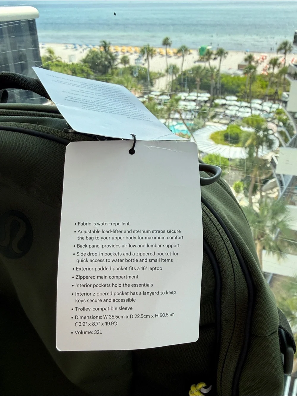 Lululemon Scuba Backpack 32L Paracord Oil Grey Lime Wacky Khaki NWT